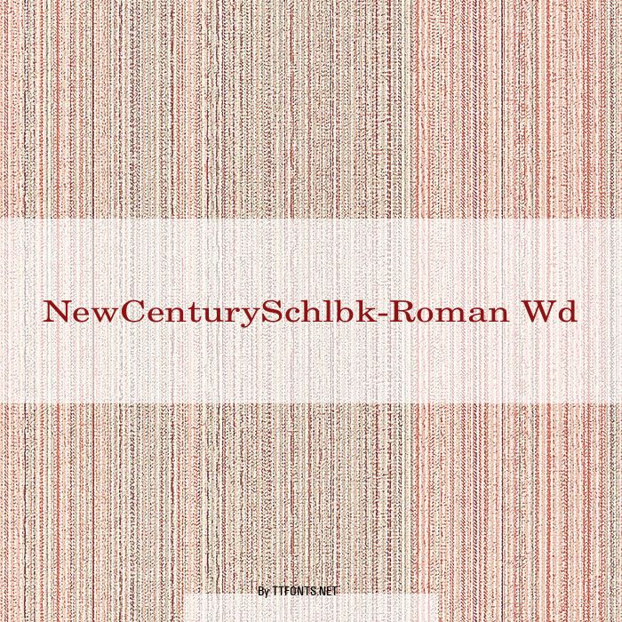 NewCenturySchlbk-Roman Wd example